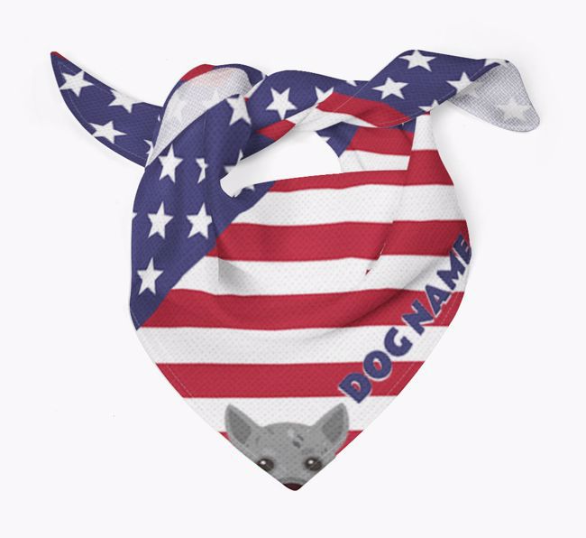 Personalized Stars and Stripes Bandana for your {breedFullName}
